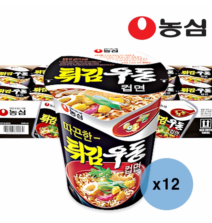 [튀김우동] 농심 튀김우동 컵면 6입 X2개(총12컵) /라면/컵라면 - 티몬