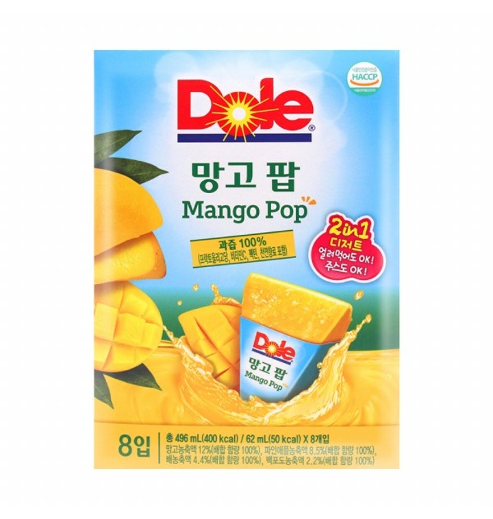 Dole 돌 얼려먹는 아이스팝 4종세트망고애플파인애플오렌지 496ml62mlx8개입x4곽 티몬 6279