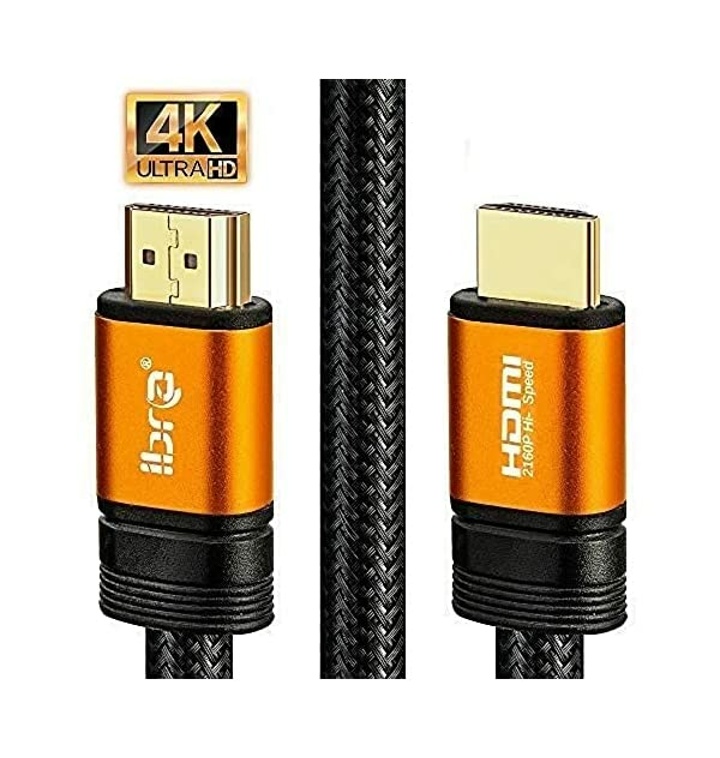 Ibra 21 Orange Hdmi Cable 8k Ultra High Speed 48gbps Lead Supports 8k60hz 4k120hz 4320p 7555