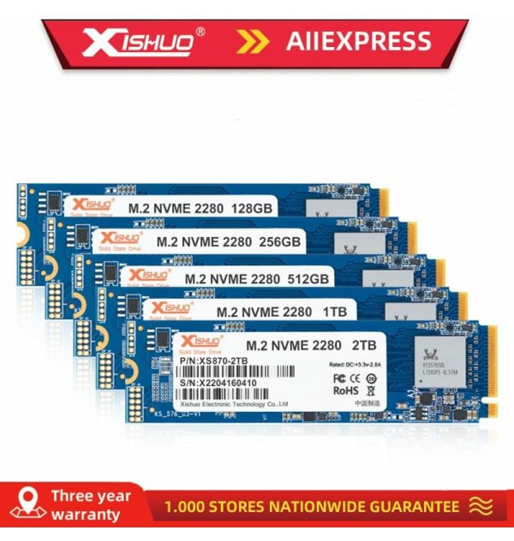 XISHUO SSD NVME M 2 2280 PCIe3 0 NVMe SSD 256GB 128GB 512GB 1TB HDD Ps5