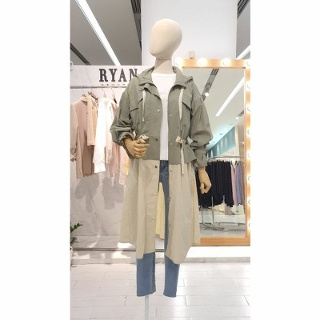 [갤러리아] [21S/S]허리스트링 후드 롱바람막이(RPDWJP700)