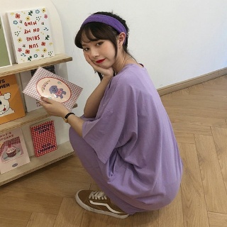 여성박스반팔티 롱반팔티10컬러여자롱티 오버핏반팔티