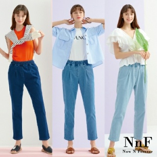 [NnF]여성 릴렉스핏 밴딩 데님팬츠 3종