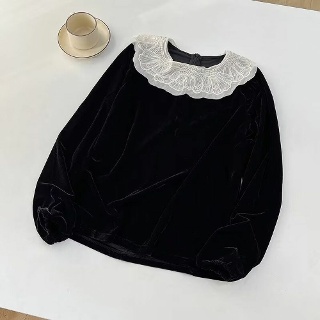 짜리점 여자 키작녀 라운드넥티 봄가을 매력적인 니트 소재 톱 꾹3