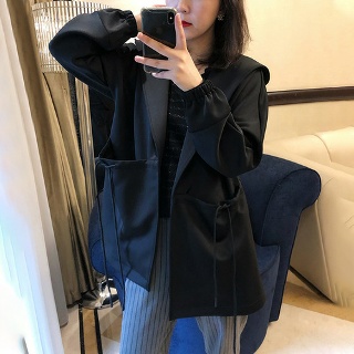 끄샵 여성점퍼 후드 트렌치 여성 가을 숏얇은 코트 블랙 OPH3