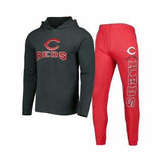 Concepts Sport Men's Heather Red, Heather Charcoal Cincinnat