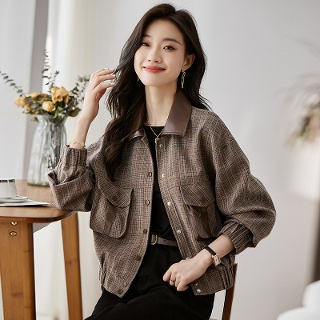 와칸다 여성여친 코트 하프 키작 가을 숏여봄 캐주얼 다운 재킷 상의 KKE3