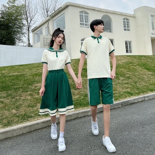 그린 교복 휴양지 시밀러룩 커플옷 커플룩 커플여행 해변 신행