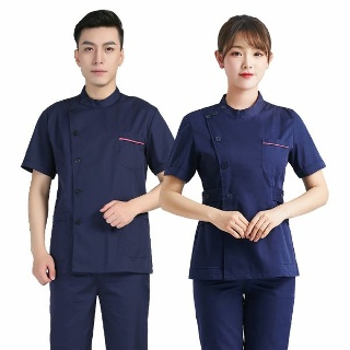 간호사가운 간호사유니폼 병원 수술복 바지 간호사 유니폼 긴팔 반팔 스플릿 세트남녀 간호 의사네이비 블루심플한