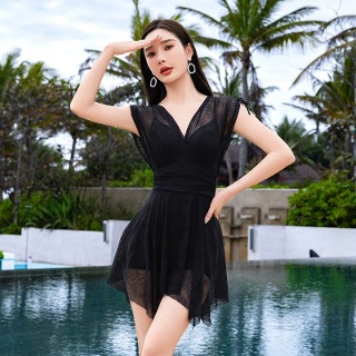 빅사이즈 원피스 수영복 체형커버 여자 비치 77 휴양지 실내
