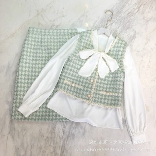 트위드 연예인민트 조끼 베스트 여성 니트 여자 봄가을 추천 코디 빅사이즈