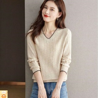 마요 브이넥니트 가을 여자 스웨터 브이넥 얇은 니트 봄 이너 가을 UNO3