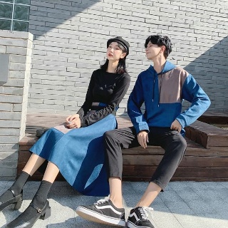 가을하늘 커플 시밀러룩 베스트 커플티 빅사이즈 휴가 남녀 제주도 커풀룩