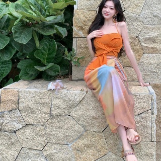 아브릴 여름정장세트 여성 탑 여름 민소매 세트 비치웨어 UNO2