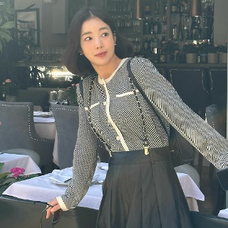 온앤온 사선 스트라이프 가디건 NEK3WD932 EK3WD9320