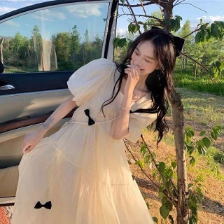 여름 쉬폰 원피스 반팔 여성 하객 롱 플리츠 S~2XL 스퀘어넥