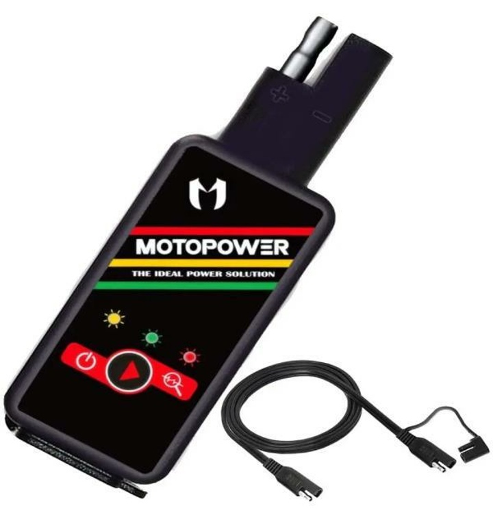 MOTOPOWER 오토바이 듀얼 USB 충전기 배터리 모니터 스위치 제어 SAE to 어댑터 MP0620B - 티몬